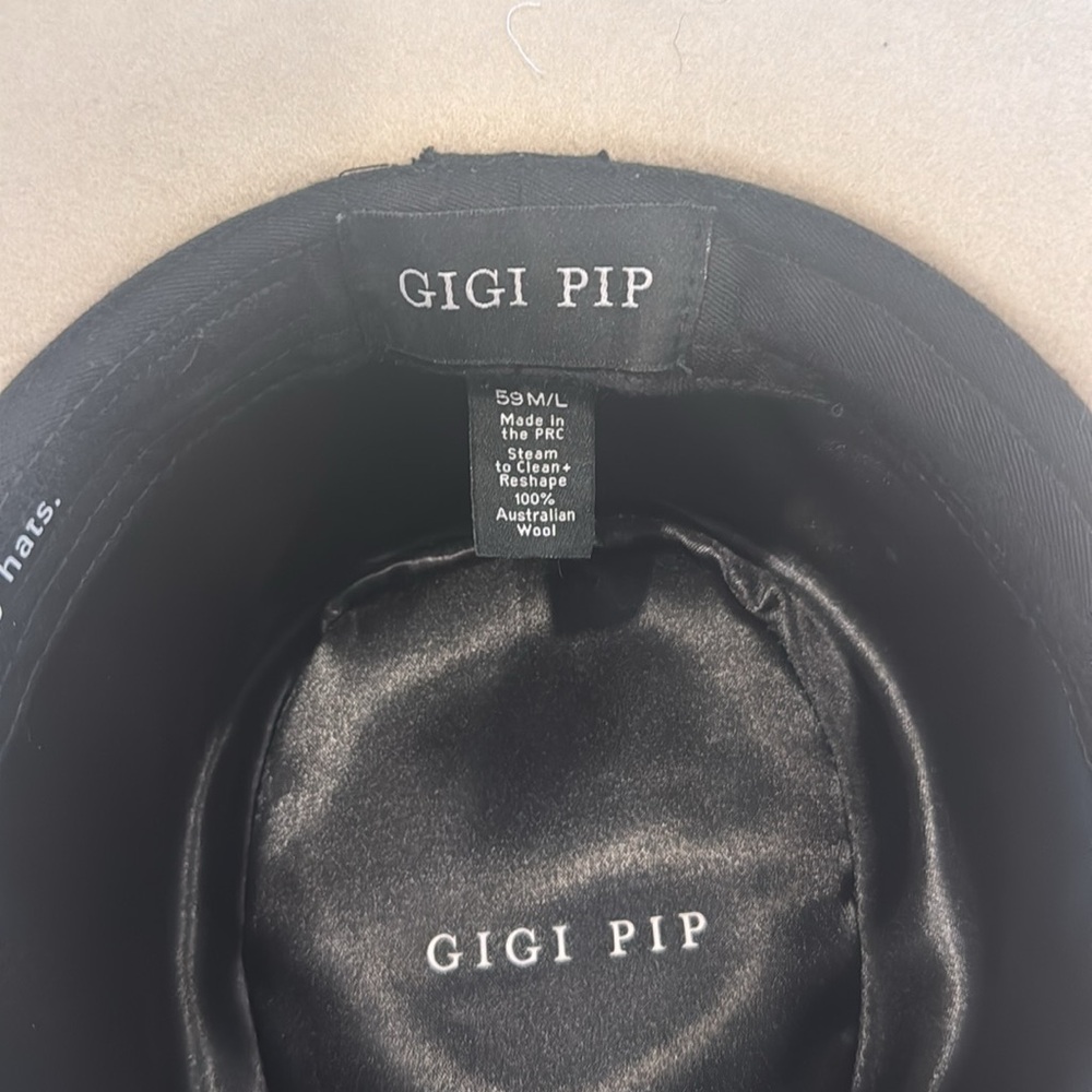 GIGI PIP Cream and Tan Fedora Hat - Picture 2 of 2
